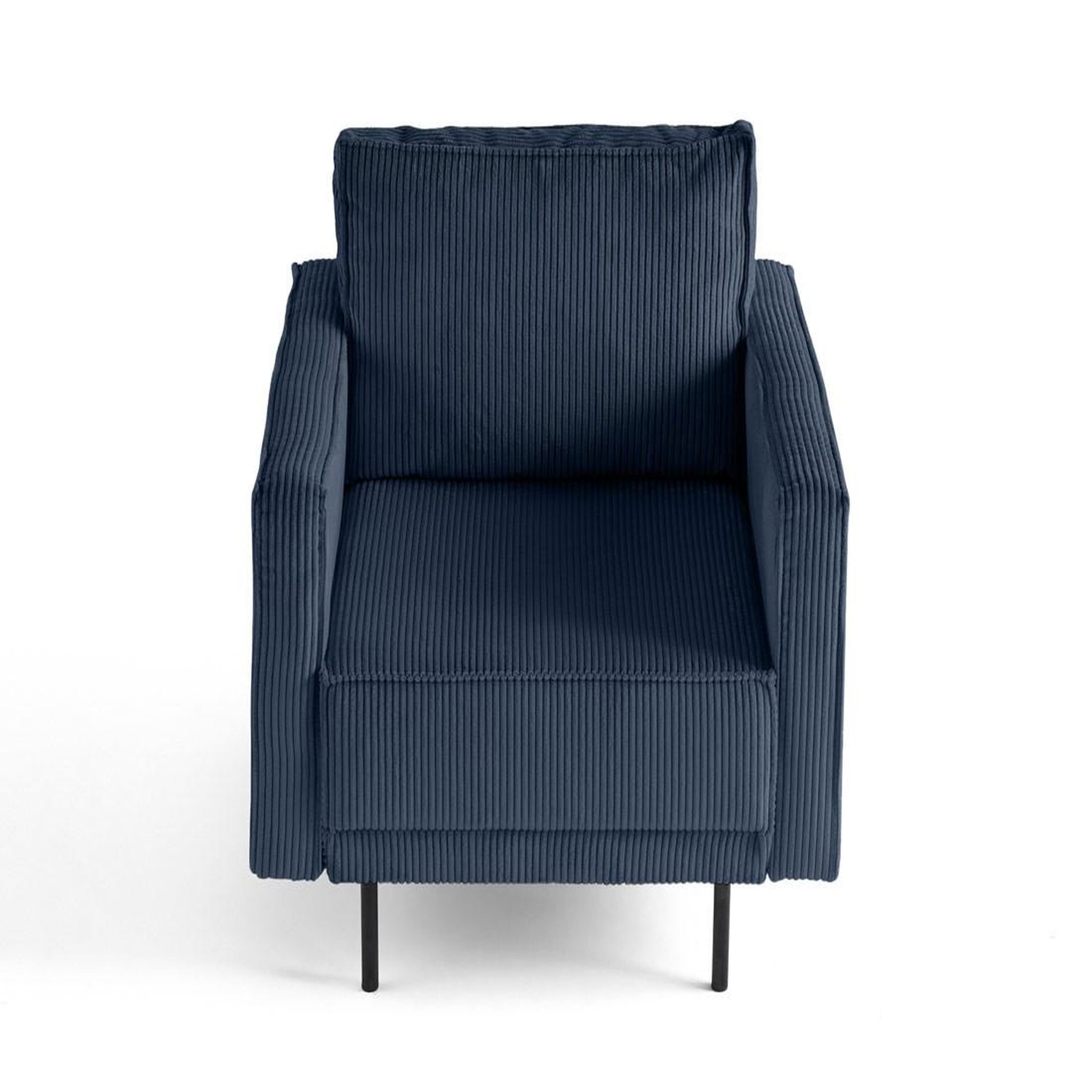 Voir la diapositive 1 : LISA DESIGN Charlie - fauteuil - pieds hauts - en velours côtelé