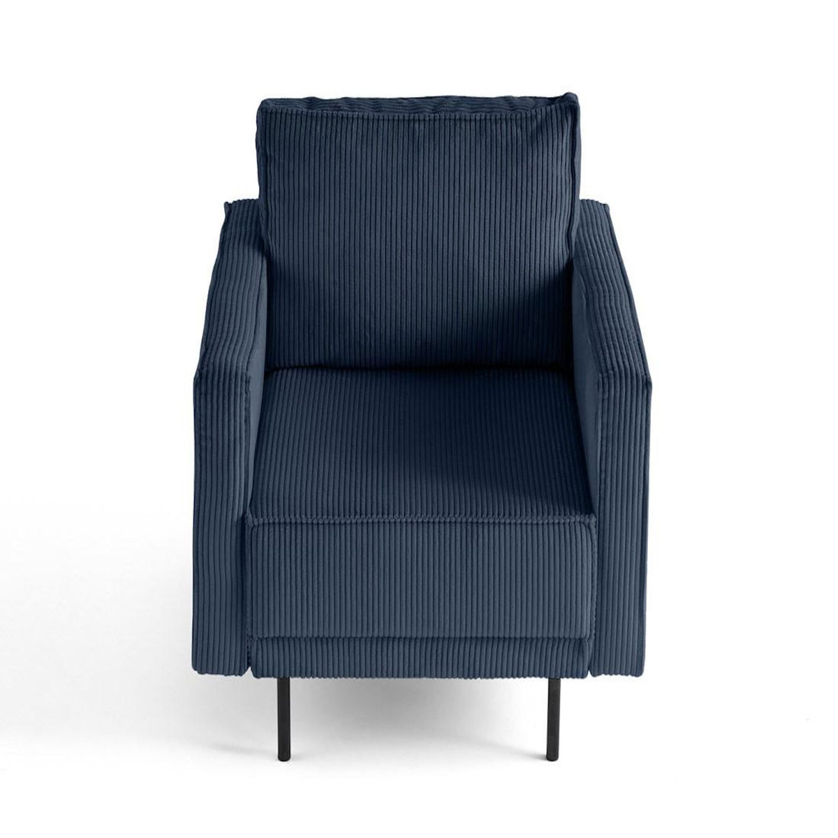 LISA DESIGN Charlie - fauteuil - pieds hauts - en velours côtelé