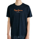 Pepe Jeans T shirt Marine Homme Pepe jeans Eggo AQW. Coloris disponibles : Bleu