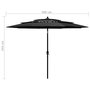 Voir la diapositive 6 : VIDAXL Parasol de jardin a 3 niveaux avec mat en aluminium anthracite