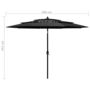 Voir la diapositive 6 : VIDAXL Parasol de jardin a 3 niveaux avec mat en aluminium anthracite