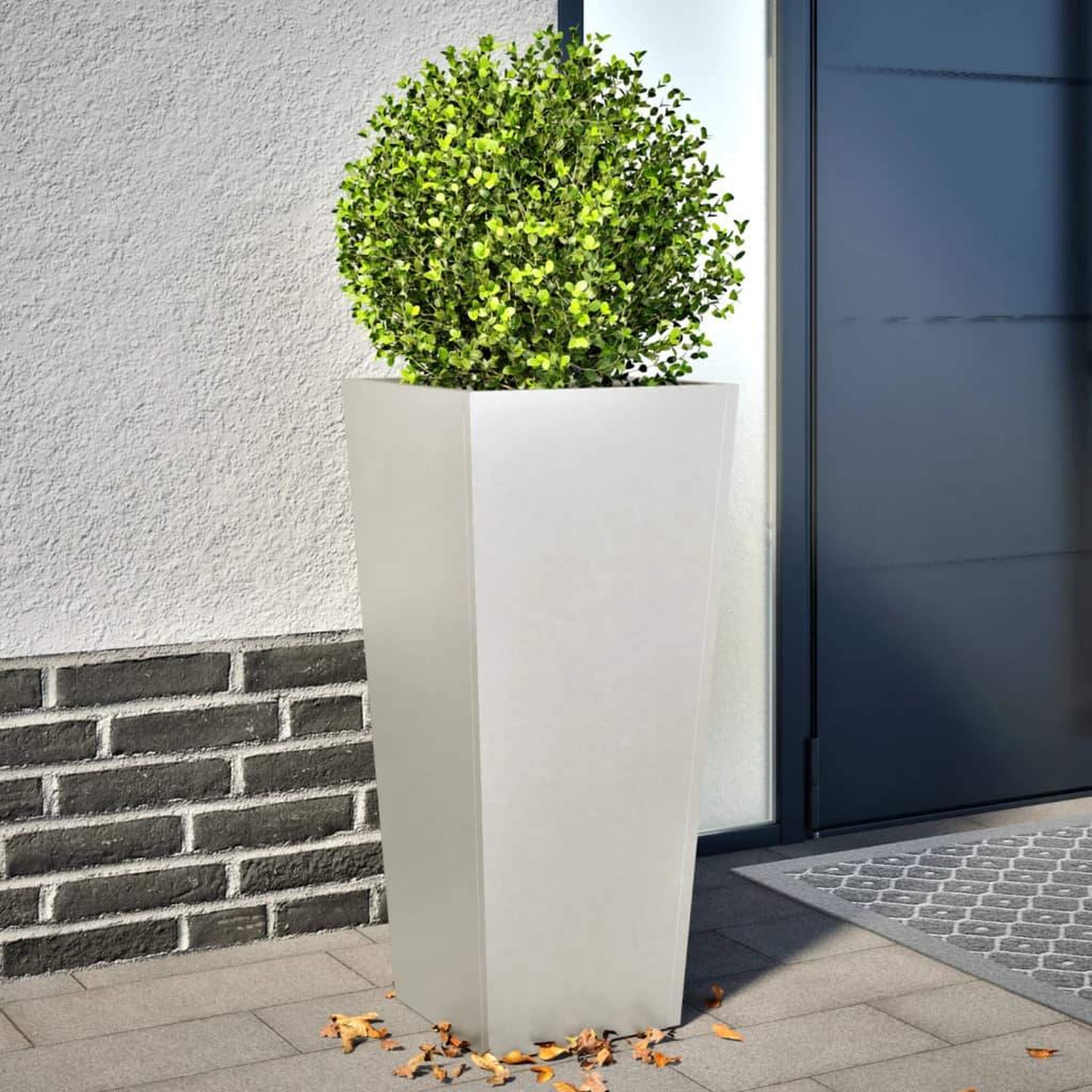 VIDAXL Jardinieres 2 pcs 35x35x75 cm acier inoxydable