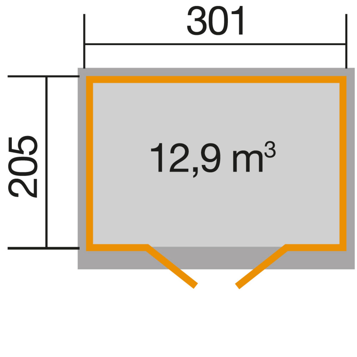 WEKA Abri de jardin bois - Rouge - 5,87m²