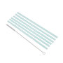 Voir la diapositive 1 : Paris Prix Lot de 6 Pailles & Brosse  Réutilisables  23cm Menthe