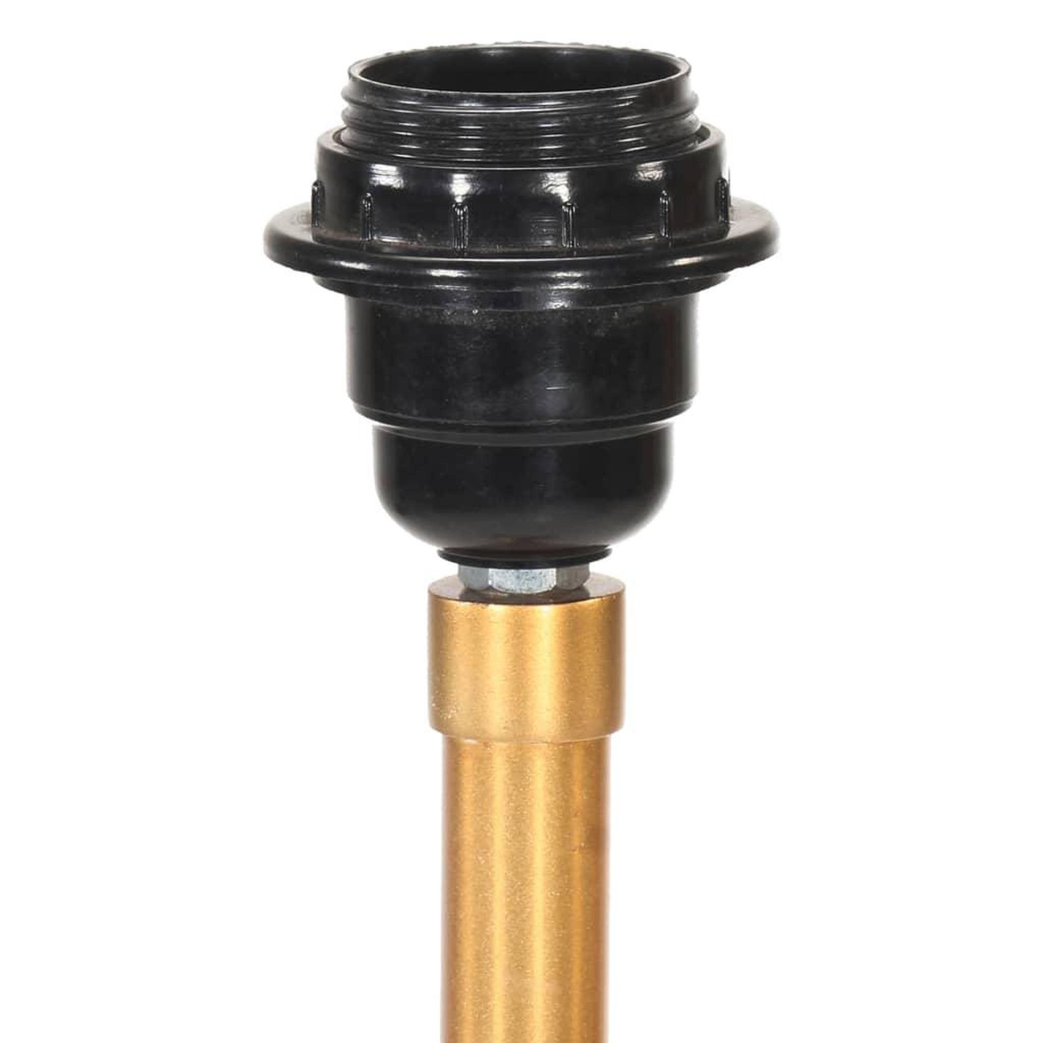 Voir la diapositive 4 : VIDAXL Lampadaire a trepied Noir et dore Bois de teck massif 141 cm