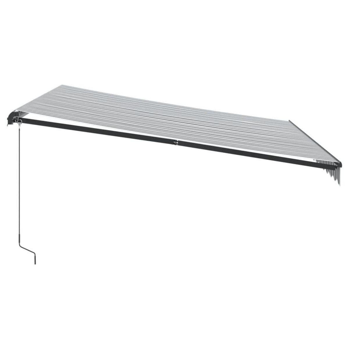 VIDAXL Auvent manuel retractable avec LED anthracite blanc 400x300 cm