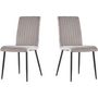 Voir la diapositive 1 : Habitat et Jardin Lot de 2 chaises en velours  Henley  - Gris clair