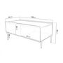 Voir la diapositive 6 : BEST MOBILIER Ambre - table basse - 2 portes - 120 cm