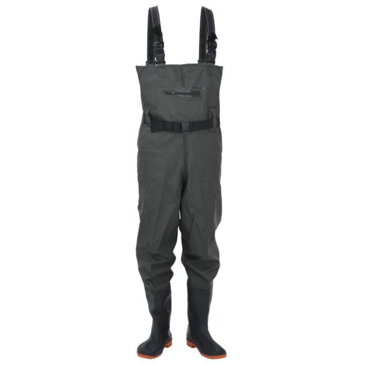 VIDAXL Cuissardes avec bottes et ceinture vert foncé taille 42