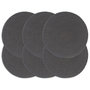 Voir la diapositive 1 : VIDAXL Napperons 6 pcs Gris fonce Plain 38 cm Rond Coton