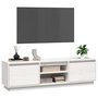 Voir la diapositive 4 : VIDAXL Meuble TV Blanc 140x35x40 cm Bois de pin massif
