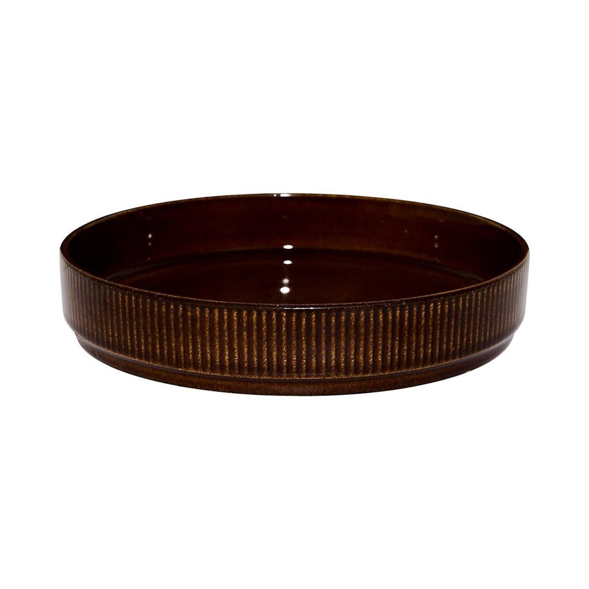 Paris Prix Lot de 6 Assiettes Creuses  Ysia  20cm Marron