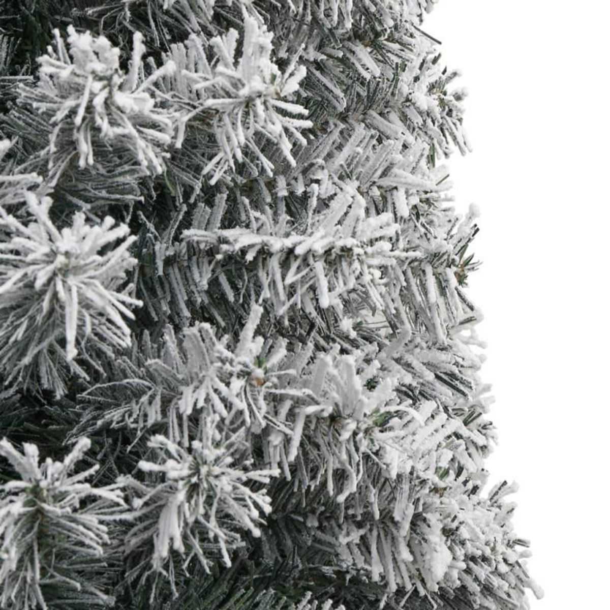 VIDAXL Sapin de Noël mince avec support et flocon de neige 300 cm PVC