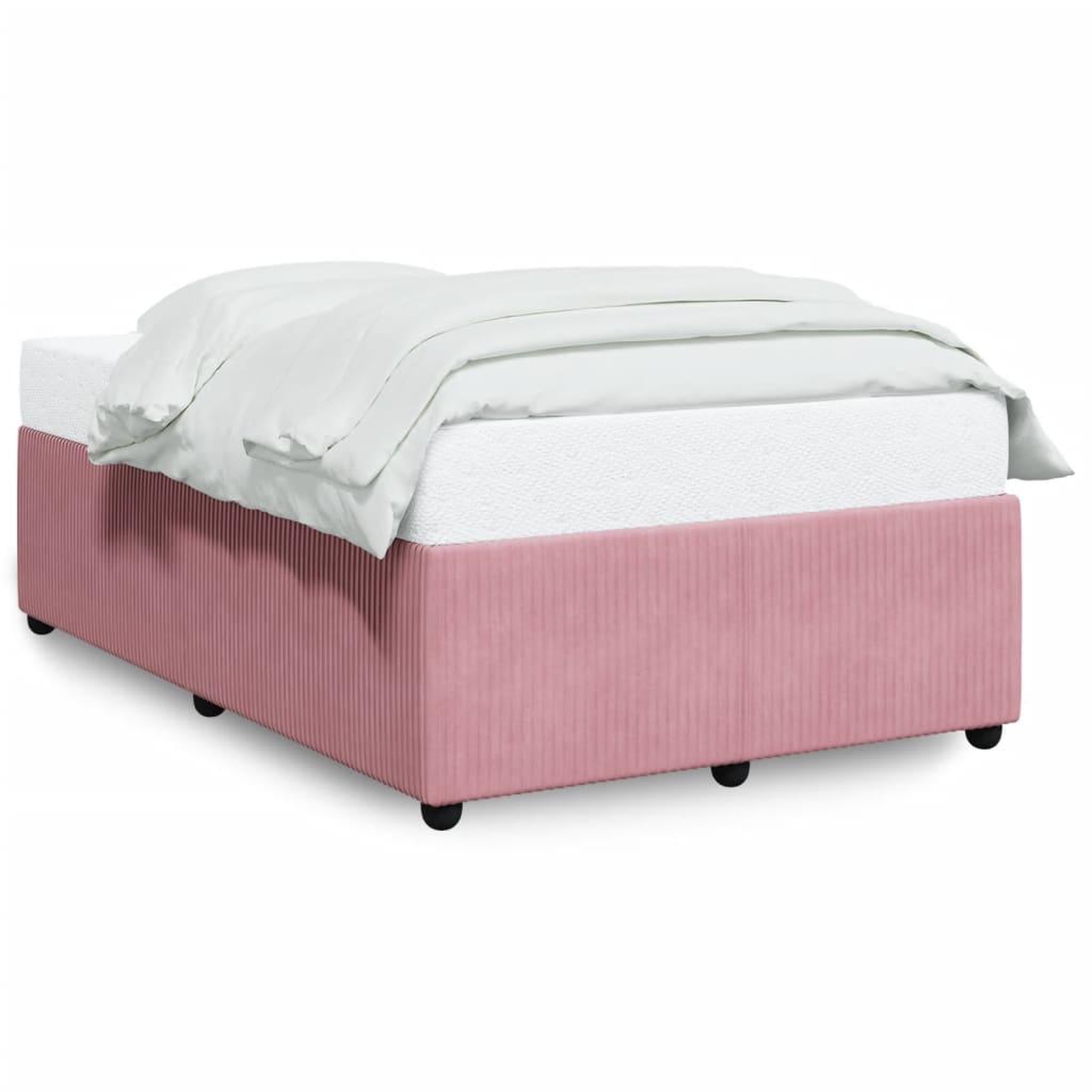 Voir la diapositive 2 : VIDAXL Cadre de lit sans matelas rose 120x200 cm velours
