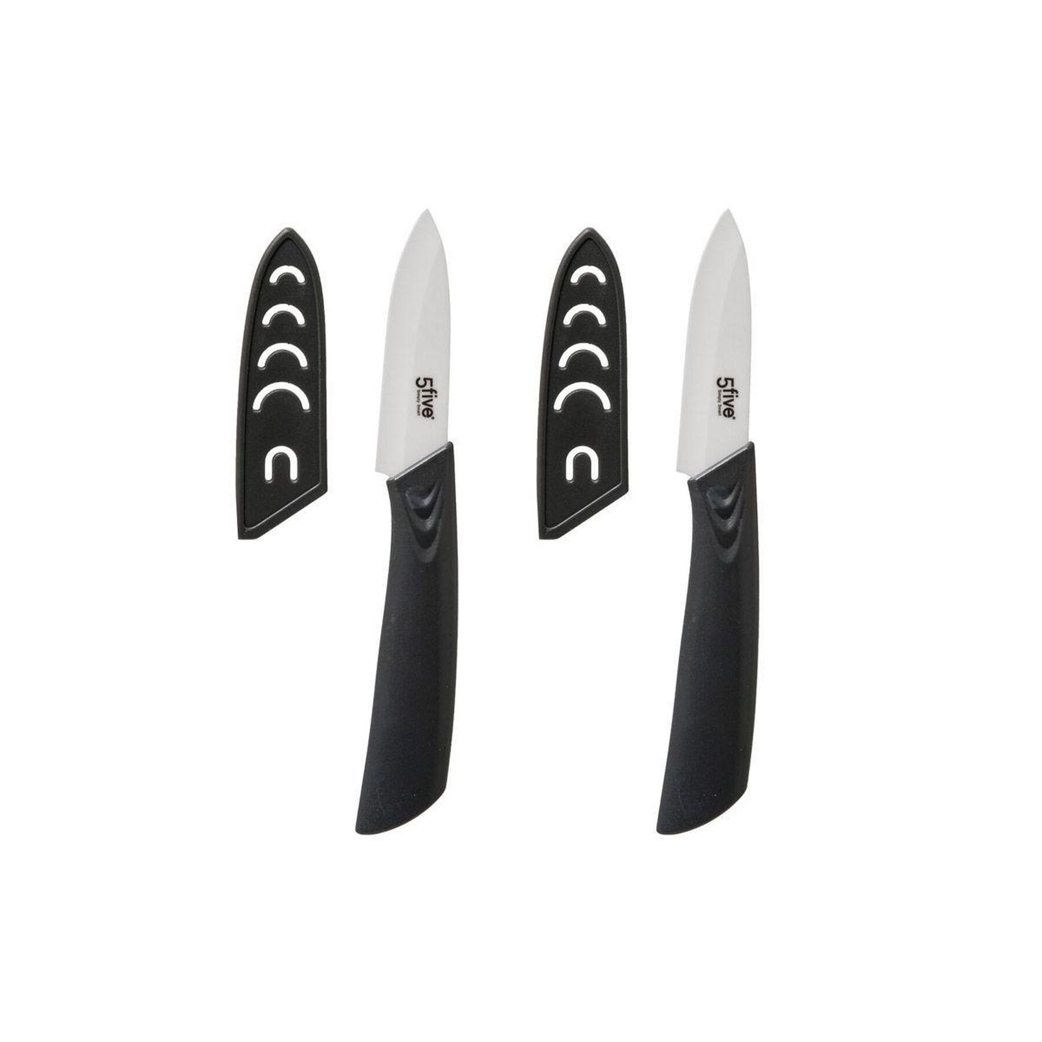 FIVE Lot de 2 Couteaux en Céramique  Zirco  17cm Gris