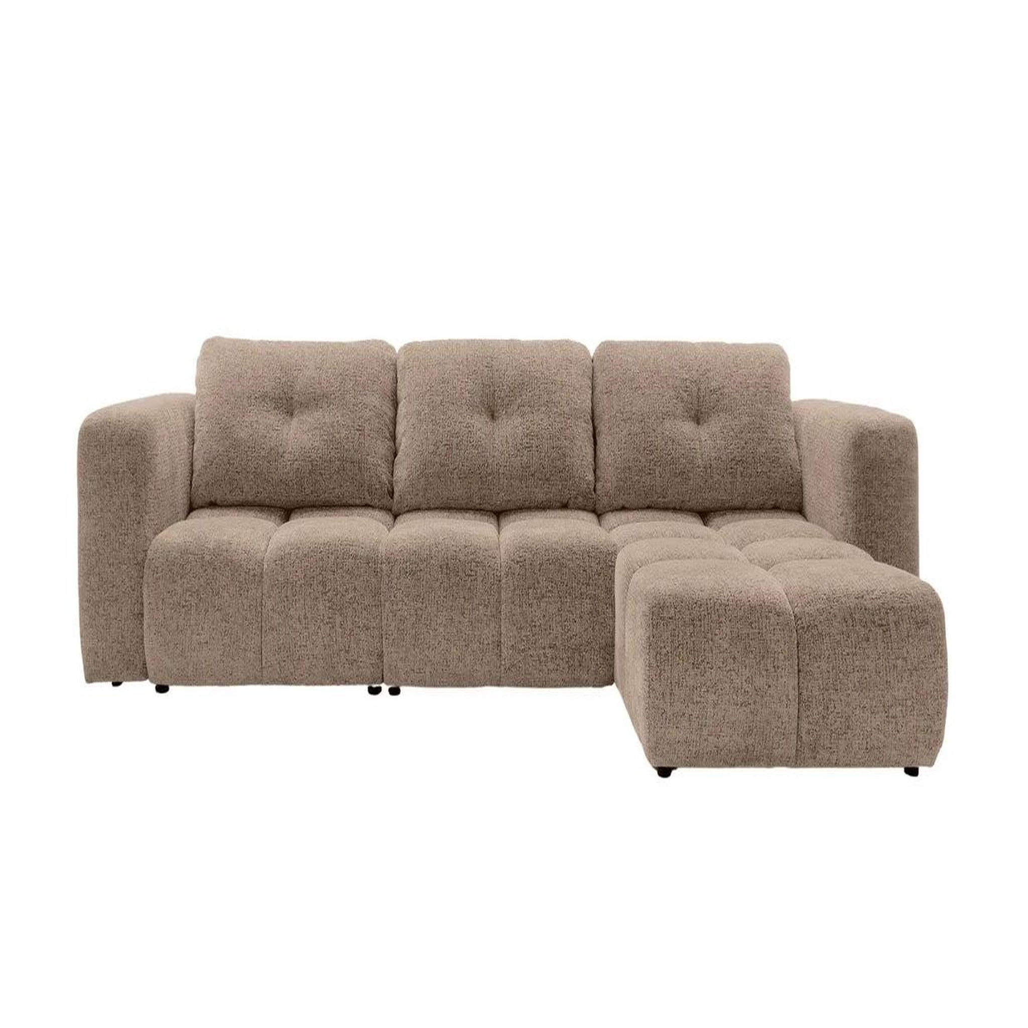 Voir la diapositive 1 : CASANOVA PARIS Romy 4 places - canapé d'angle convertible tissu chenille 4 places