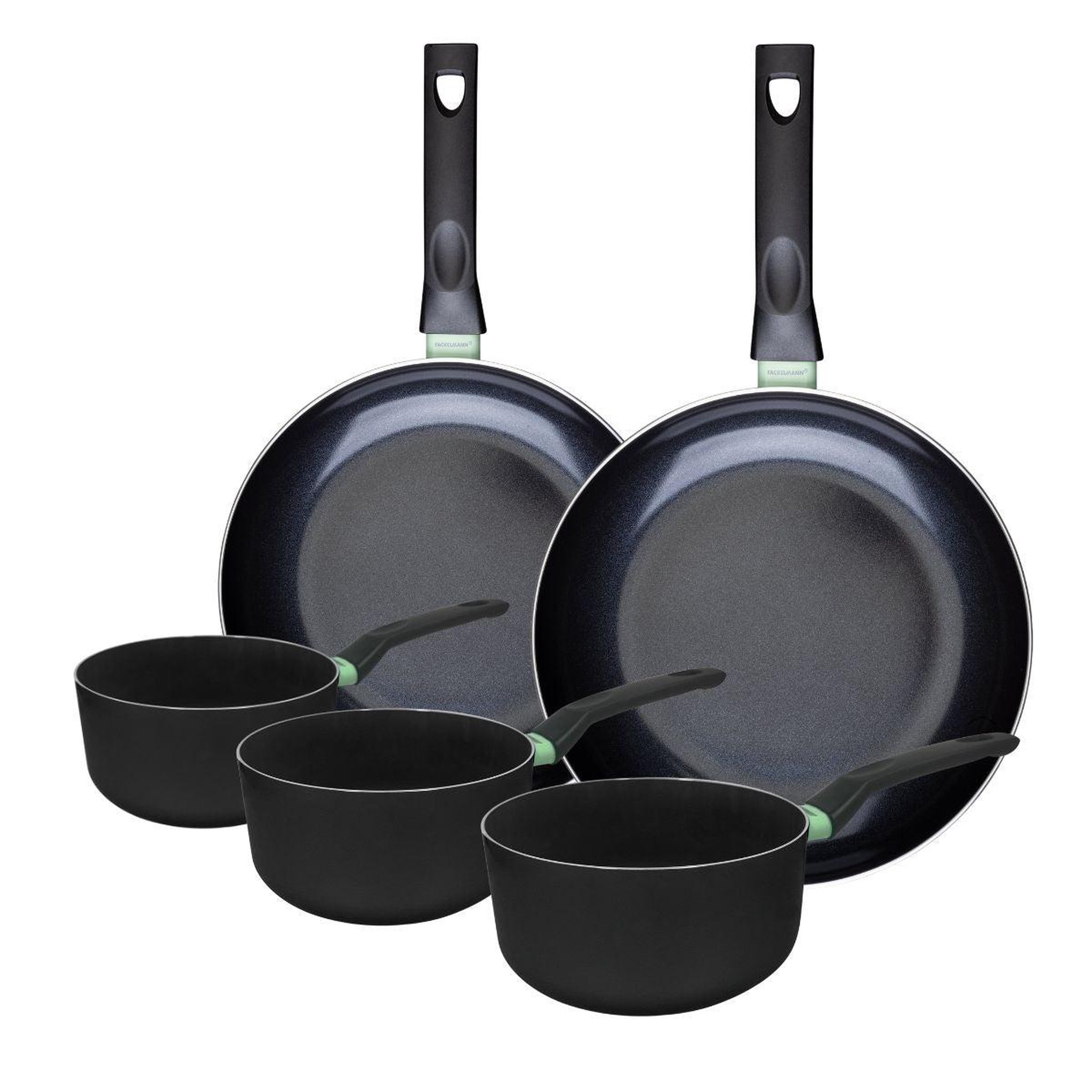 Fackelmann Ensemble de 2 poêles de 28 et 30 cm et 3 casseroles 16, 18 et 20 cm fackelmann brandao