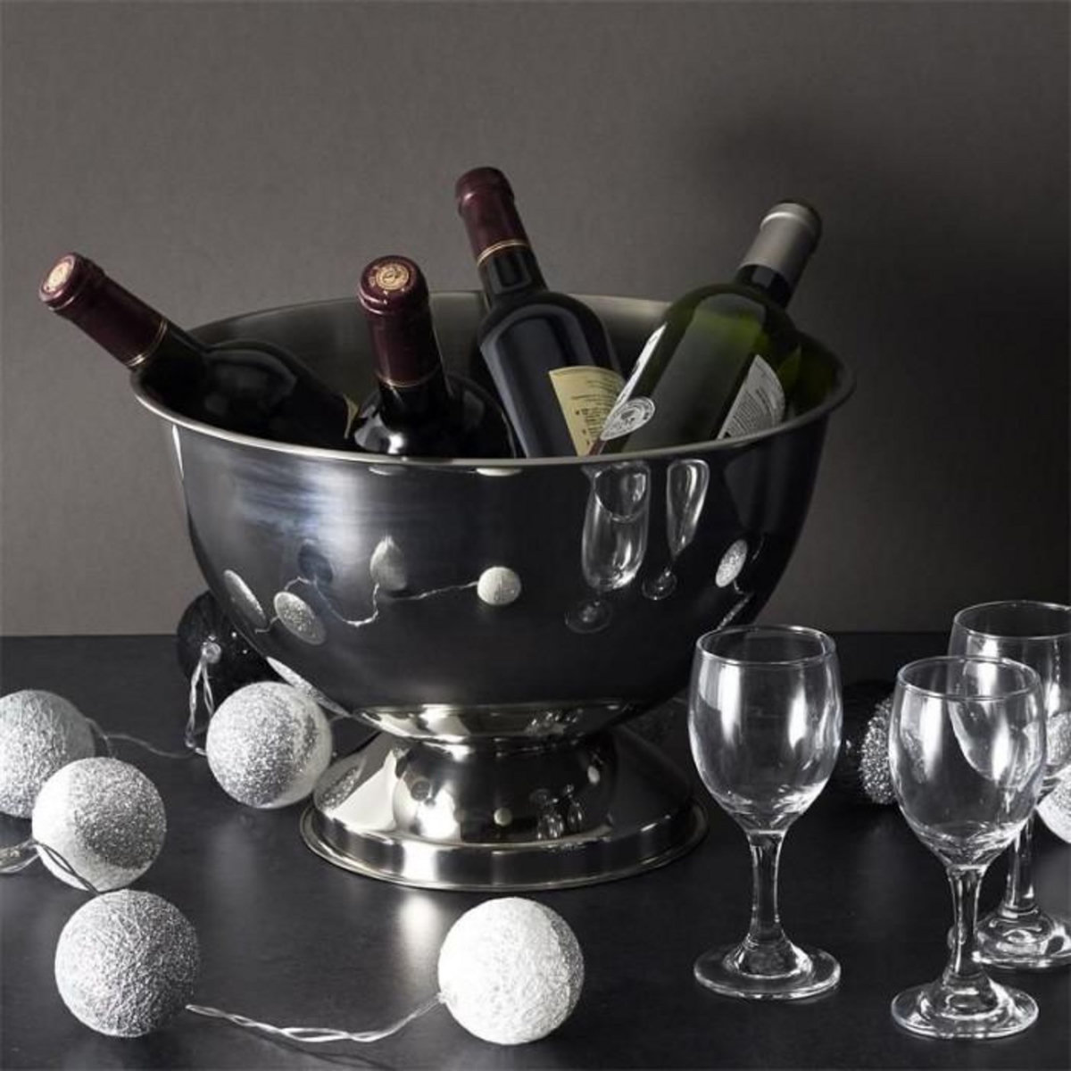 Paris Prix Seau à Bouteille Rond  Esthétique  36cm Inox