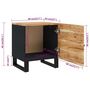 Voir la diapositive 6 : VIDAXL Table de chevet 40x33x46 cm Bois d'acacia massif