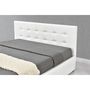 Voir la diapositive 4 : CONCEPT USINE Structure de lit avec coffre 160 x 200 cm blanc NEWINGTON