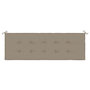 Voir la diapositive 4 : VIDAXL Coussin de banc de jardin taupe 150x50x3 cm tissu oxford