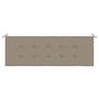 Voir la diapositive 4 : VIDAXL Coussin de banc de jardin taupe 150x50x3 cm tissu oxford
