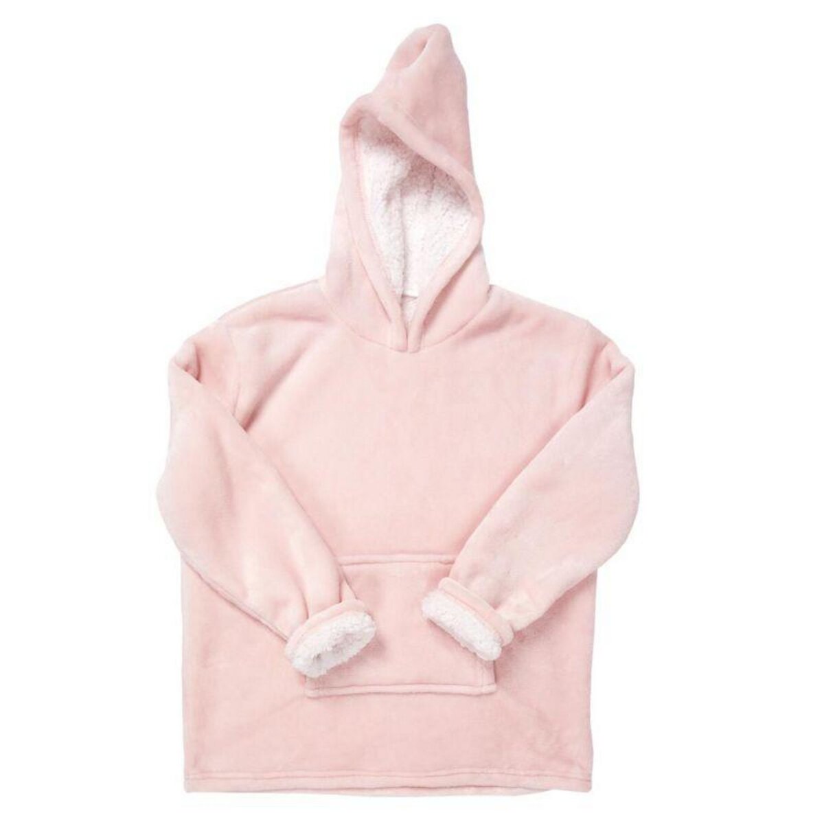 Paris Prix Sweat Capuche Enfant Plaid 66cm Rose pas cher Auchan