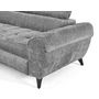 Voir la diapositive 5 : LISA DESIGN Marlo - canapé d'angle gauche 5 places convertible avec coffre et têtières en velours texturé