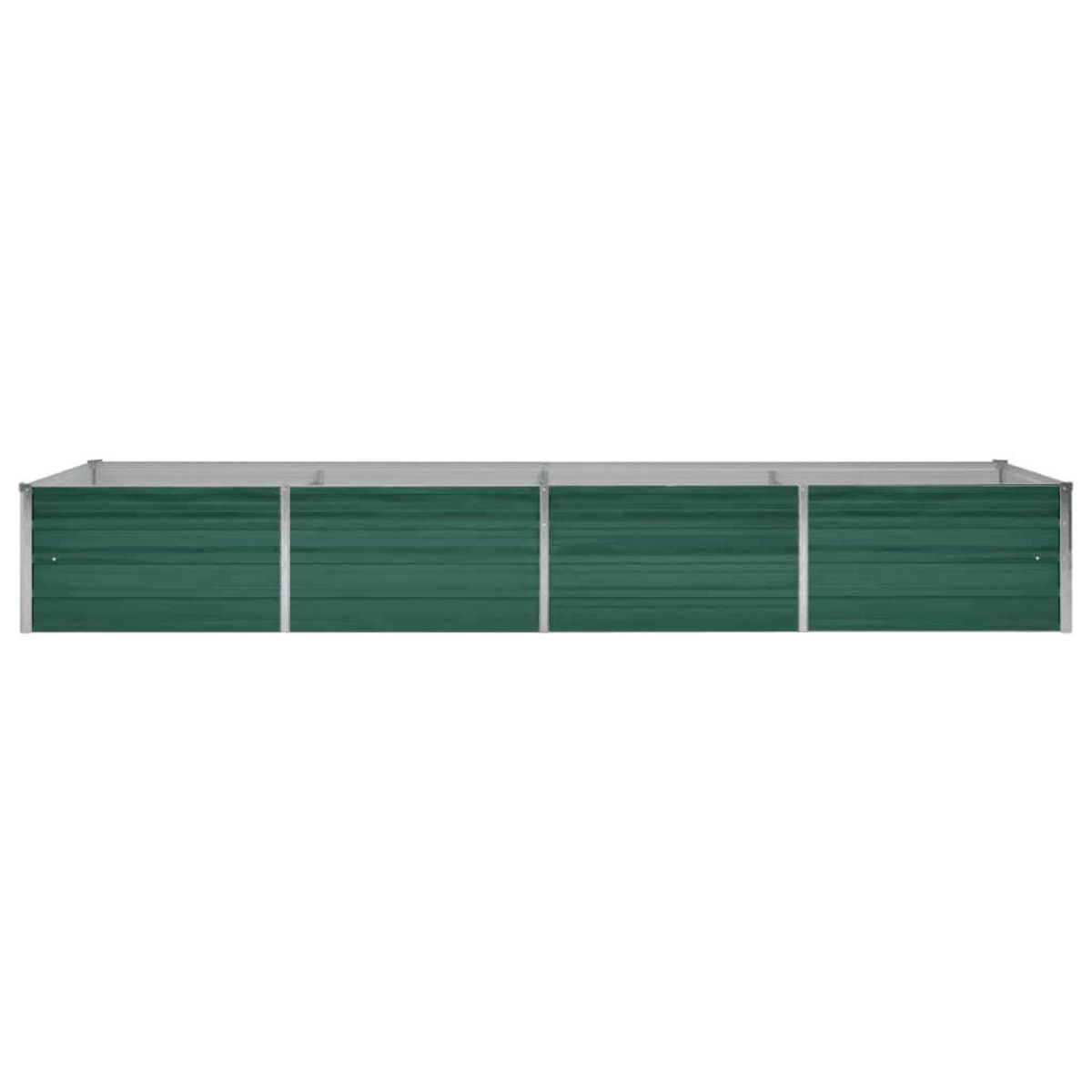VIDAXL Lit sureleve de jardin Acier galvanise 320x80x45 cm Vert