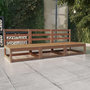 Voir la diapositive 1 : VIDAXL Canape a 3 places de jardin Marron miel Bois de pin solide