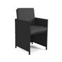 Voir la diapositive 5 : BEST MOBILIER Cuba – salon de jardin encastrable en résine tressé noir - 14 places - coussins gris + housse de protection