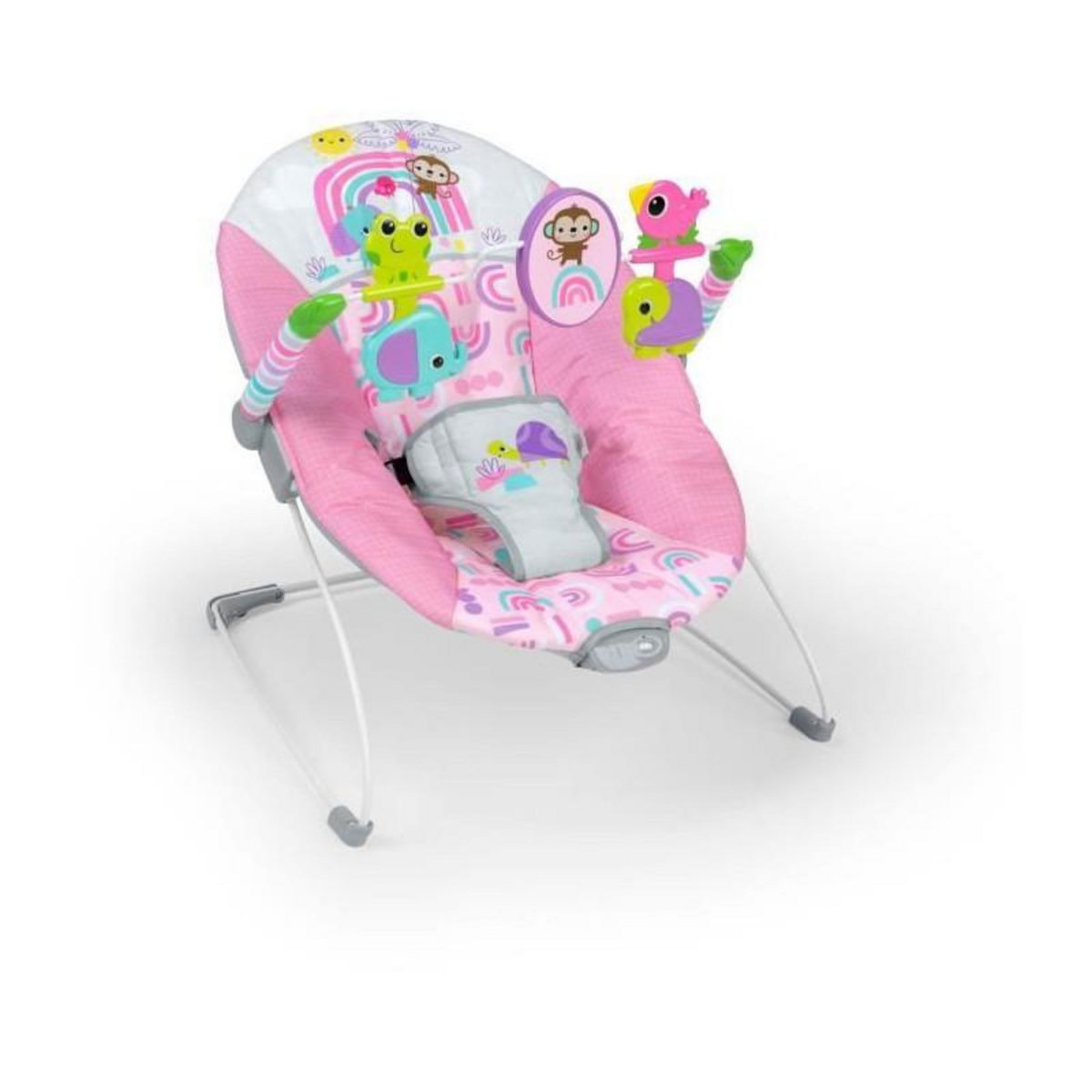 Bright Starts BRIGHT STARTS Transat pink paradise, vibrations apaisantes, jouets interactifs, des la naissance