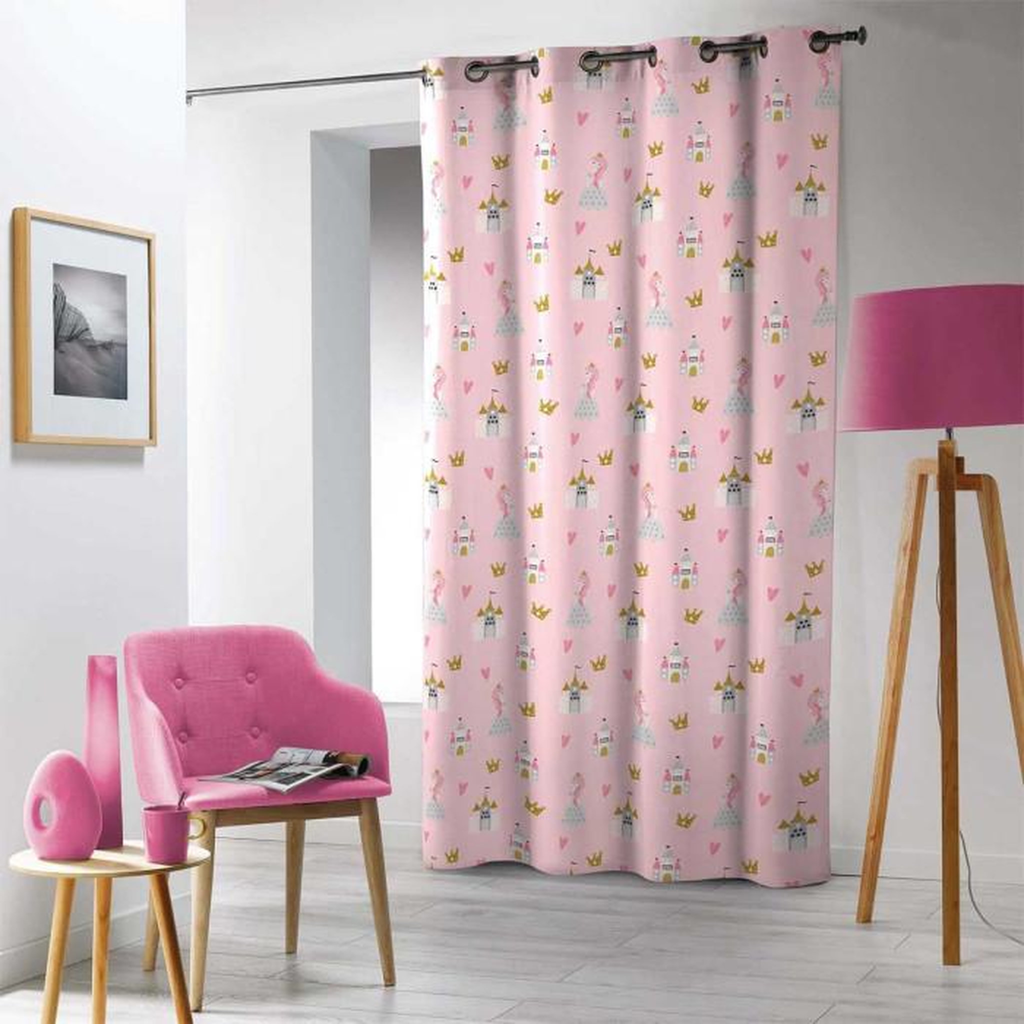 Paris Prix Rideau à Œillets Enfant  Hermine  140x240cm Rose