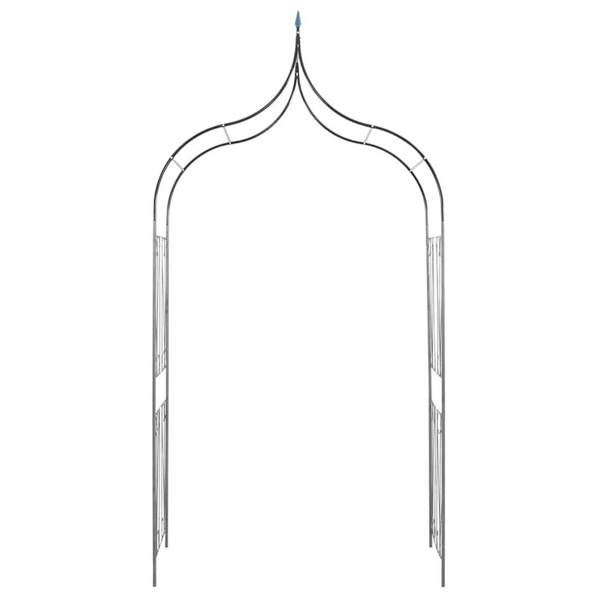 VIDAXL Arche de jardin Design de piquet plantes grimpantes Vert fonce