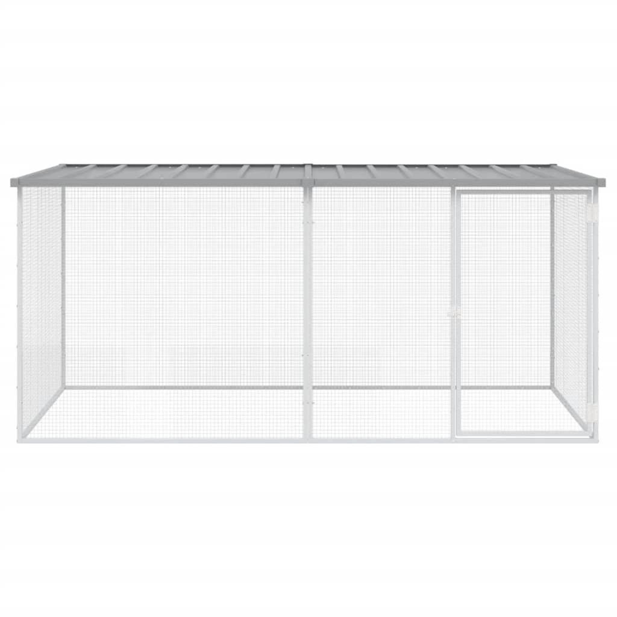 Voir la diapositive 3 : VIDAXL Poulailler avec toit gris clair 203x98x90 cm acier galvanise