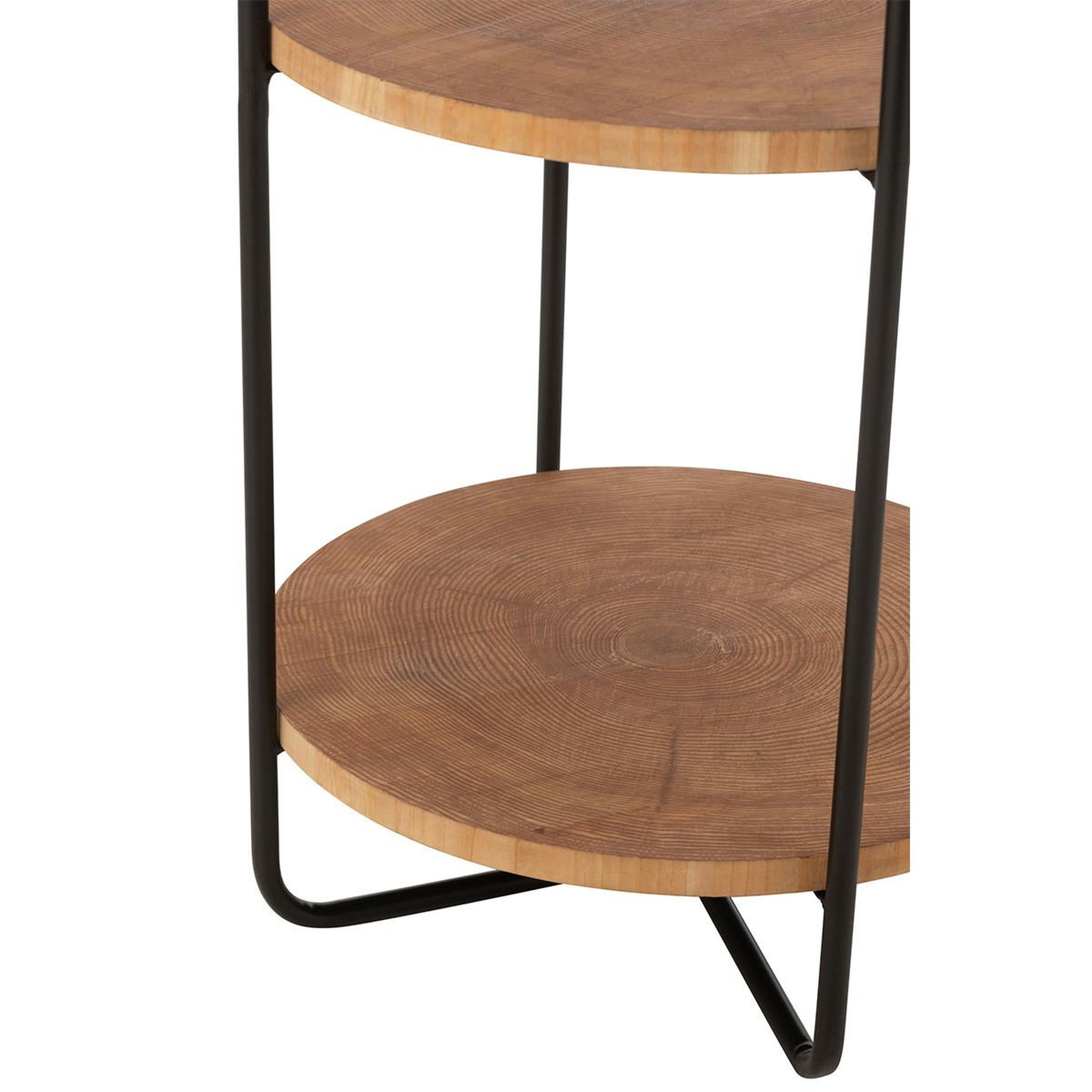 Voir la diapositive 5 : J-LINE Étagère 3 Niveaux  Mia  100cm Naturel