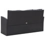 Voir la diapositive 5 : VIDAXL Salon de jardin 6 pcs avec coussins Resine tressee Noir