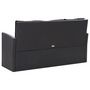 Voir la diapositive 5 : VIDAXL Salon de jardin 6 pcs avec coussins Resine tressee Noir