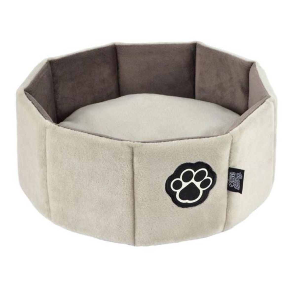 Paris Prix Panier Rond pour Chien & Chat  Patchy  38cm Beige