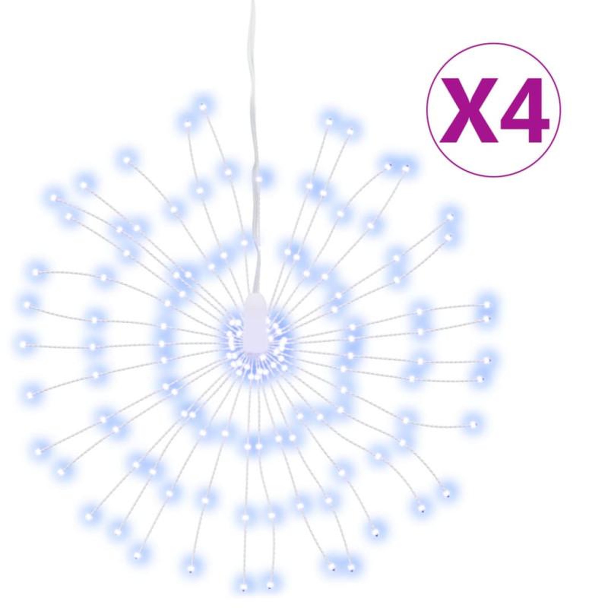 Voir la diapositive 2 : VIDAXL Étoile rayonnante de Noël 140 LED 4 pcs blanc froid 17 cm
