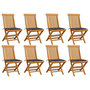 Voir la diapositive 1 : VIDAXL Chaises de jardin avec coussins anthracite lot de 8 Teck massif