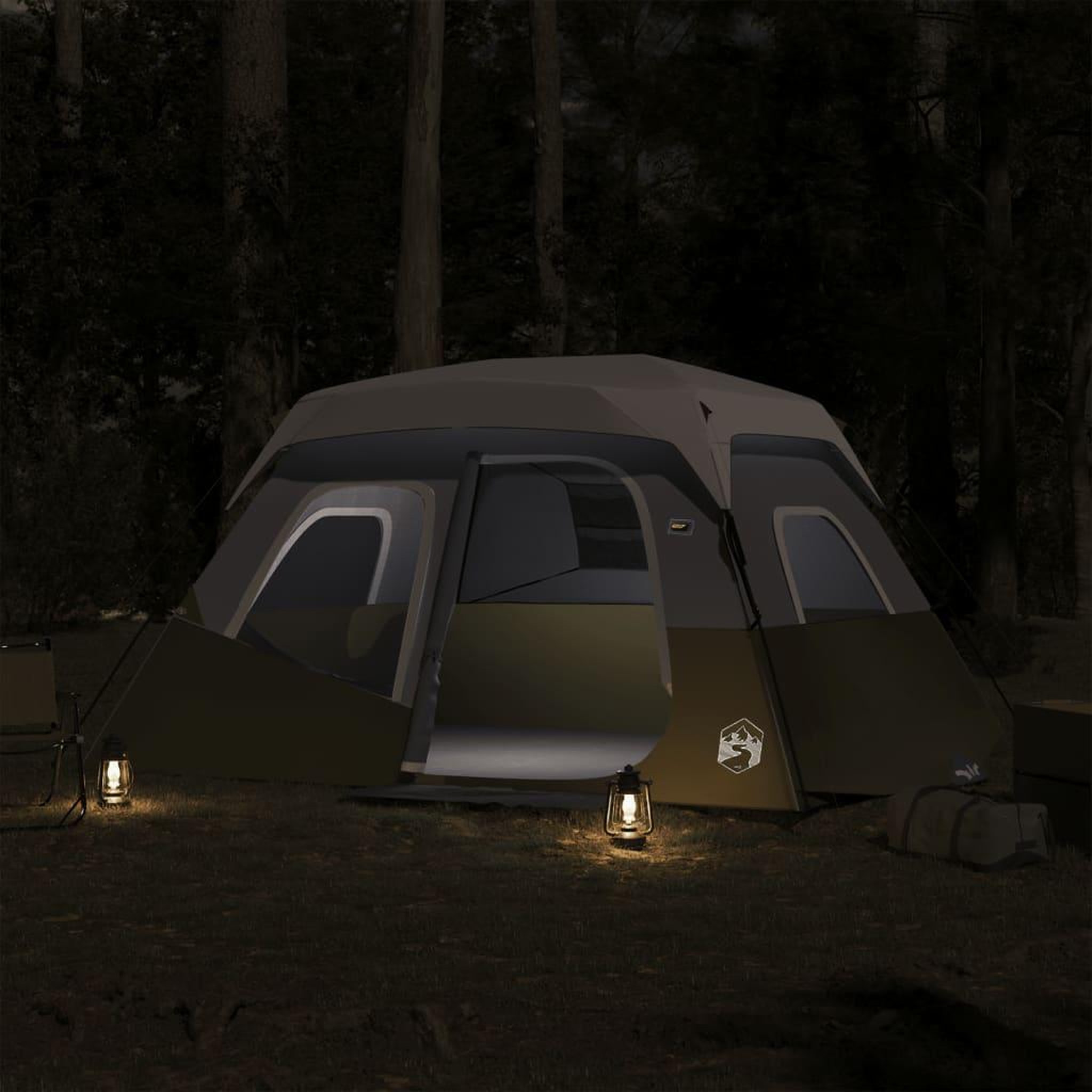 Voir la diapositive 3 : VIDAXL Tente familiale avec LED 6 personnes liberation rapide