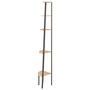 Voir la diapositive 4 : VIDAXL Etagere d'angle 5 niveaux Marron clair et noir 45,5x31,5x180 cm
