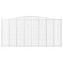 Voir la diapositive 3 : VIDAXL Panier de gabions arque 400x30x180/200 cm Fer galvanise