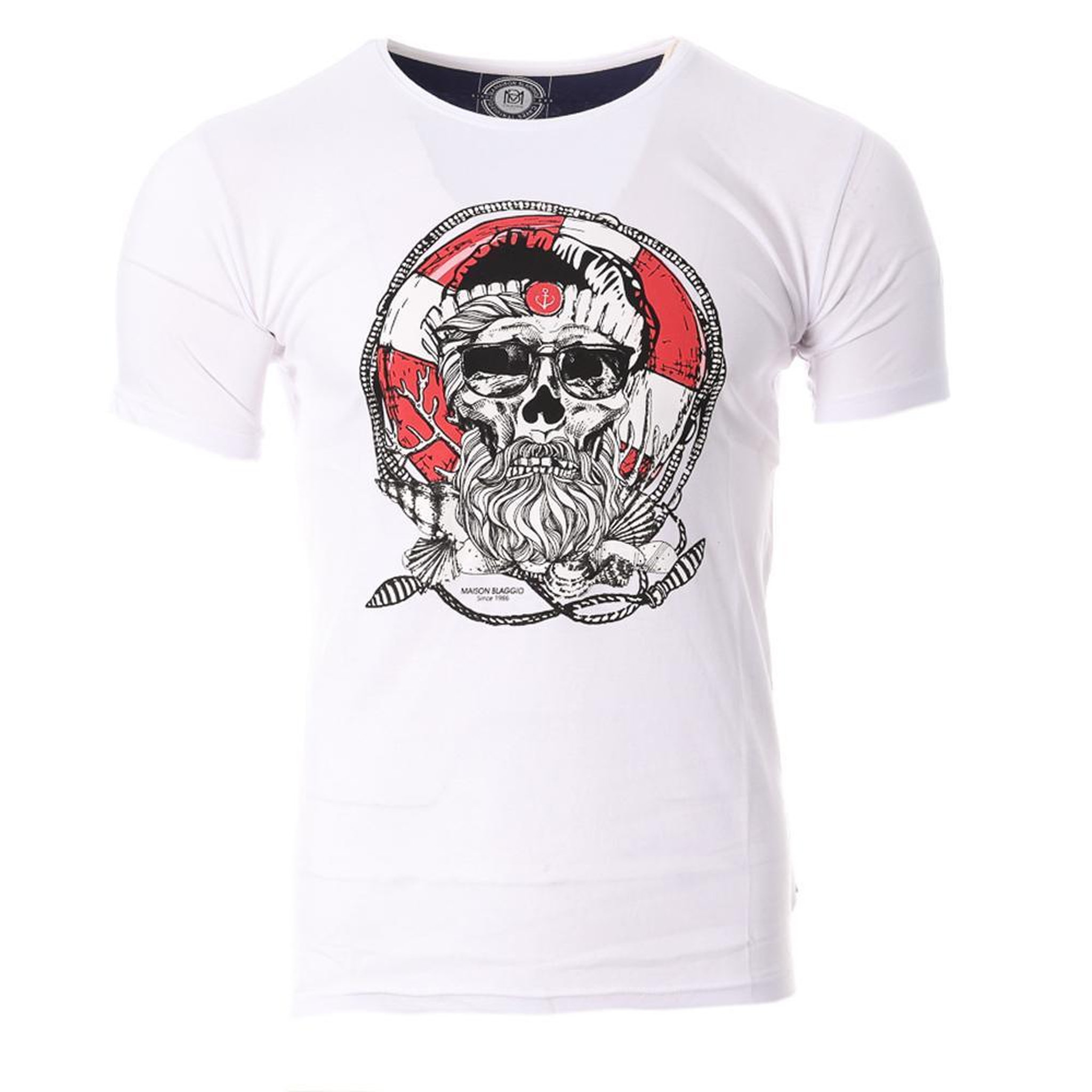 LA MAISON BLAGGIO T-shirt blanc homme la maison blaggio moro. Coloris disponibles : Blanc