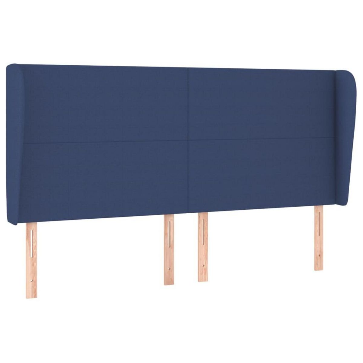VIDAXL Tete de lit avec oreilles Bleu 203x23x118/128 cm Tissu