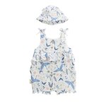 Petit Béguin Barboteuse bébé + chapeau en gaze de coton Tiana. Coloris disponibles : Beige