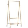Voir la diapositive 6 : VIDAXL Porte vêtements et étagères et roulettes 96x45,5x155,5cm bambou
