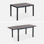Voir la diapositive 5 : SWEEEK Table de jardin aluminium 120/180cm avec 6 chaises empilables aluminium et textilène