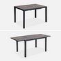 Voir la diapositive 5 : SWEEEK Table de jardin aluminium 120/180cm avec 6 chaises empilables aluminium et textilène